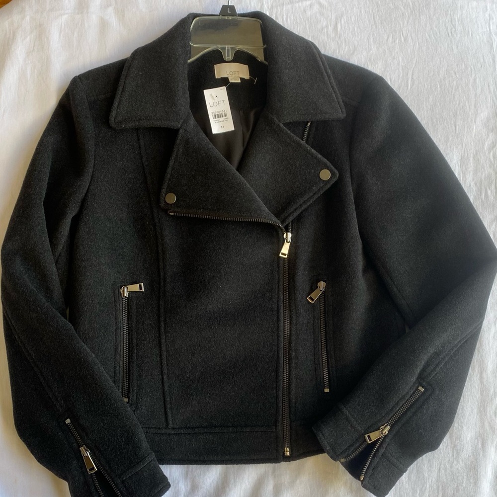 LOFT Women's Charcoal Gray Coat